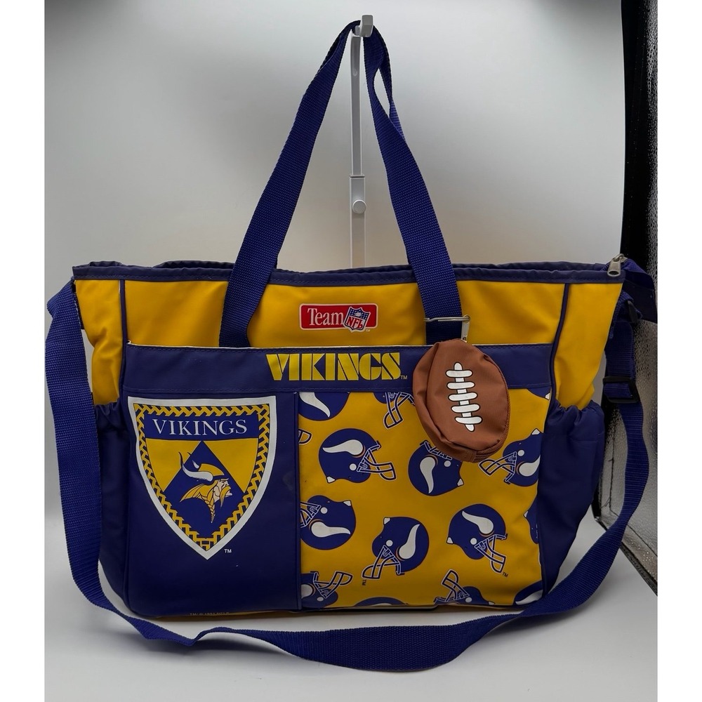 Vintage 1994 Minnesota Vikings Team NFL Diaper Bag Changing Pad Football